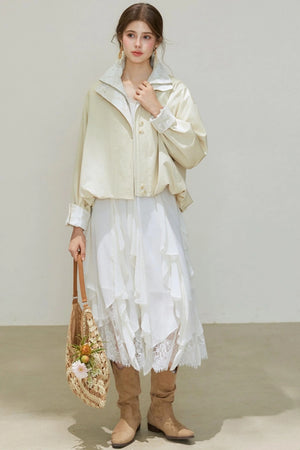 Lace Autumn Trench Coat