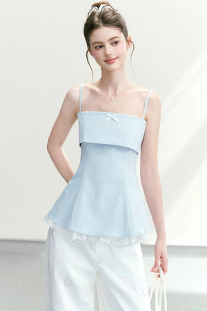 Lace Bow-Tie Camisole Top Set-Up