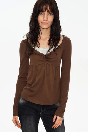 Lace Butterfly Collar Knit Top