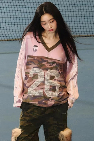 Lace Camouflage Retro Top