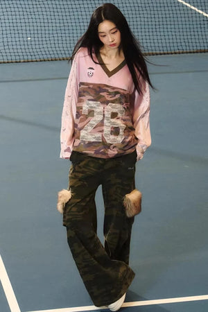 Lace Camouflage Retro Top