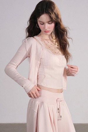 Lace Cardigan and Vest Set-Up