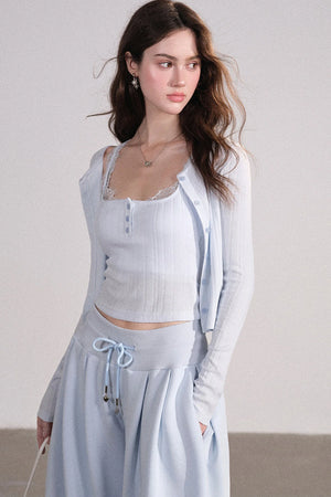 Lace Cardigan and Vest Set-Up