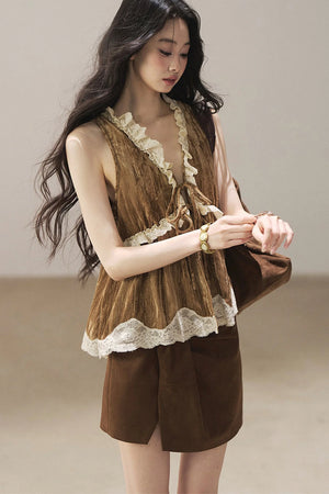Lace Cherry Blossom Vest
