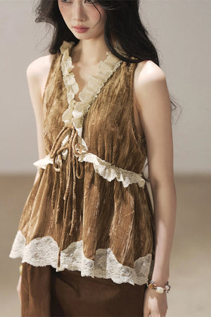 Lace Cherry Blossom Vest