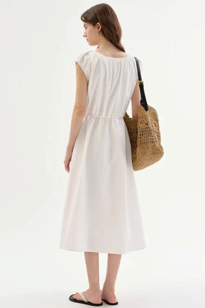 Lace Collar Slimming Dress
