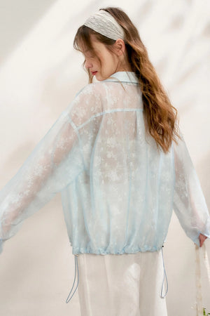Lace Color-Block Jacket