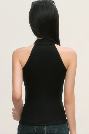 Lace Cross-Design Vest