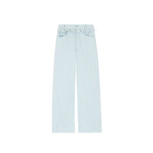 Lace Detail High Waist Wide Pants