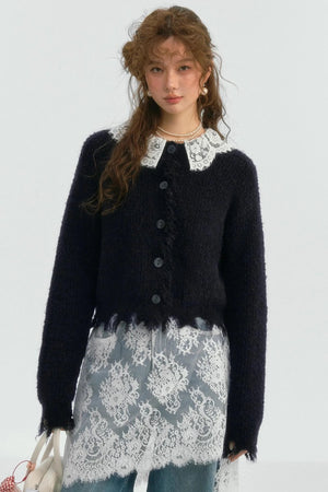 Lace Doll-Neck Top