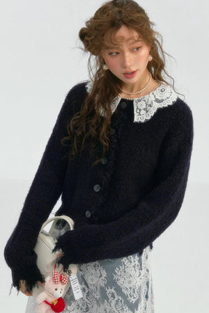 Lace Doll-Neck Top