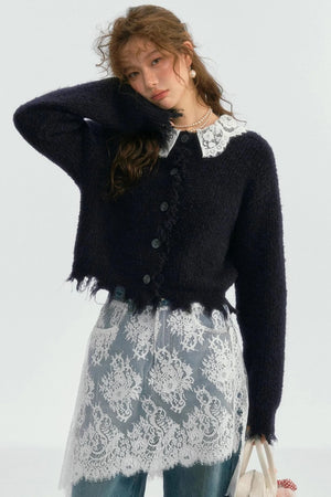 Lace Doll-Neck Top