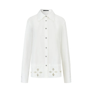 Lace Floral Embroidery Shirt Set-Up