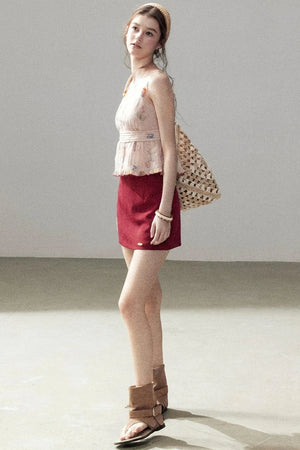 Lace Floral Ramie Top