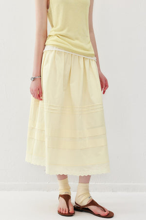 Lace Halter A-Line Skirt