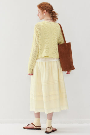 Lace Halter A-Line Skirt