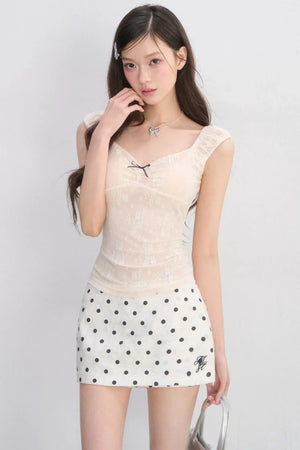 Lace Heart-Shaped Collar Camisole