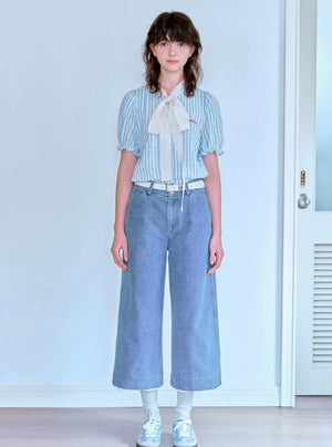 Lace Hem 9-inch Pants