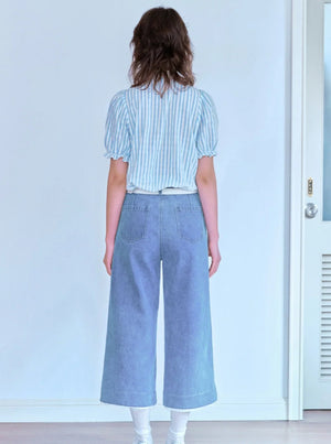 Lace Hem 9-inch Pants