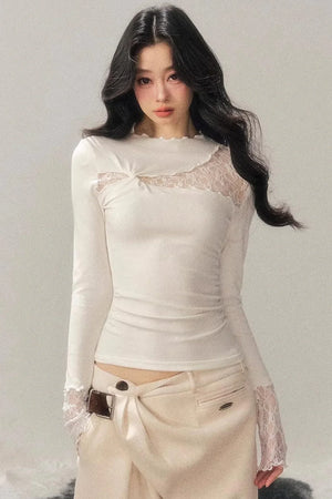 Lace Hollow-Out Slimming Top