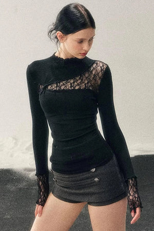 Lace Hollow-Out Slimming Top