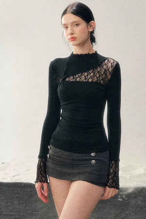 Lace Hollow-Out Slimming Top