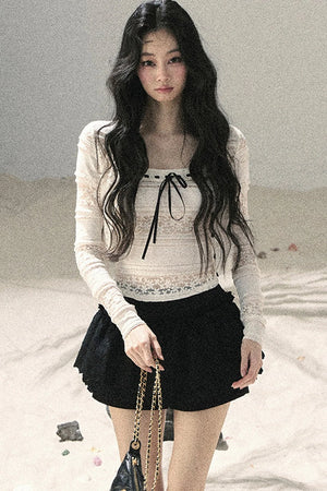 Lace Hollow-Out Two-Piece Set
