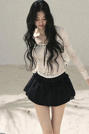 Lace Hollow-Out Two-Piece Set