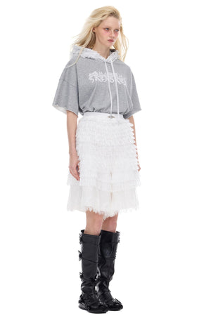 Lace Hooded Tee