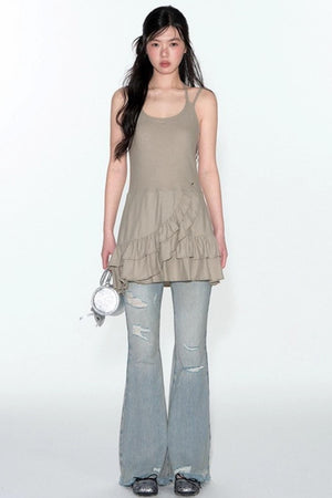 Lace Knitted Slip Dress