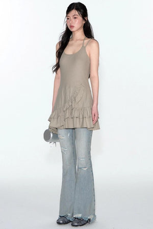 Lace Knitted Slip Dress
