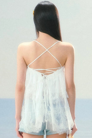 Lace Mesh Camisole Vest