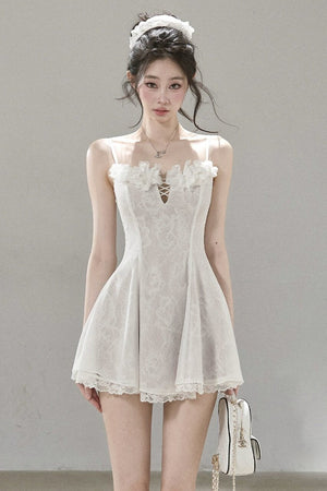 Lace Mesh Floral Dress