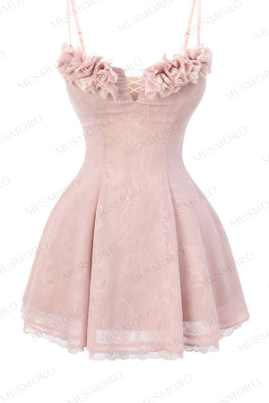 Lace Mesh Floral Dress