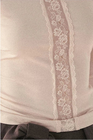 Lace Off-Shoulder Cropped Top