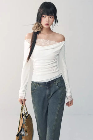 Lace Off-Shoulder Top