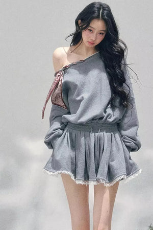 Lace One-Shoulder Dress