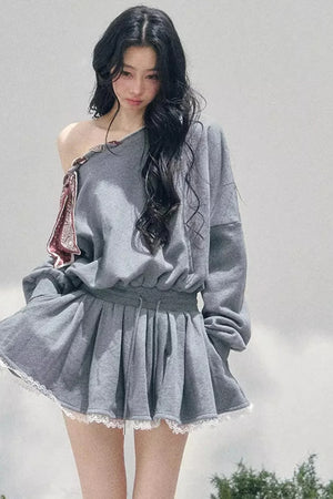 Lace One-Shoulder Dress