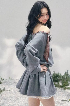 Lace One-Shoulder Dress