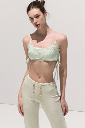 Lace Paneled Satin Inner Top
