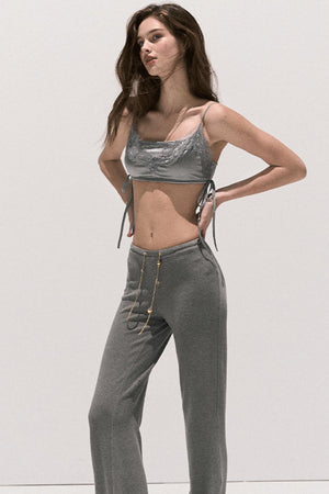 Lace Paneled Satin Inner Top