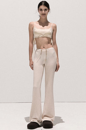 Lace Paneled Satin Inner Top