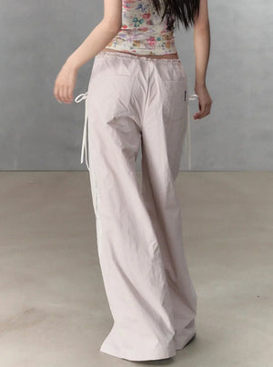 Lace Panelled Cargo Pants