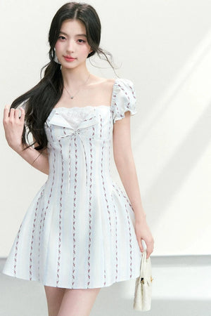 Lace Patchwork Floral Dress
