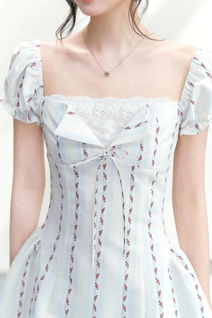 Lace Patchwork Floral Dress