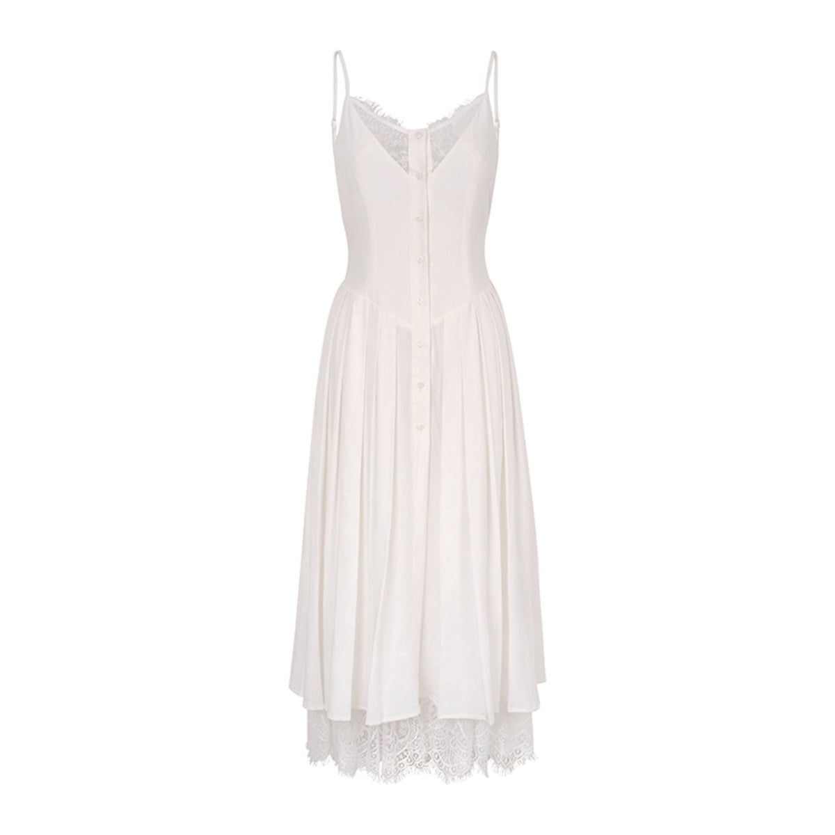 Lace Patchwork Halter Dress Set