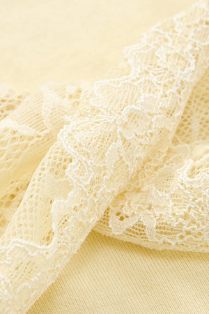 Lace Patchwork Pleated Racerback Camisole