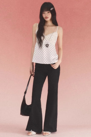Lace Polka Dot Camisole Vest