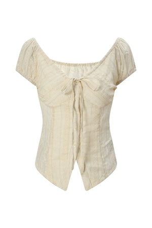 Lace Puff Sleeve Top Set-Up