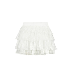 Lace puffed hakama skirt